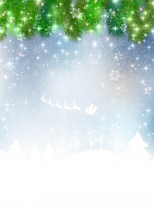 树上的雪圣诞冷杉