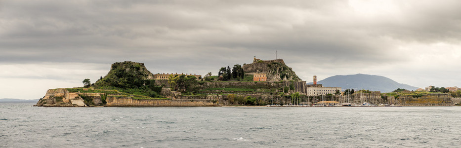 希腊科孚岛的老堡垒