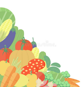蔬菜平面插图背景