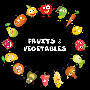 水果和蔬菜的脸