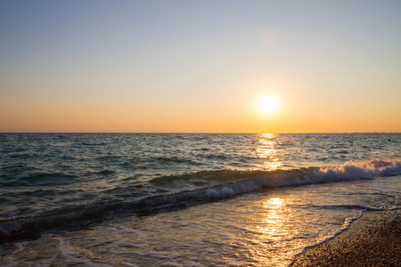 vacker solnedgng vid Svarta havet