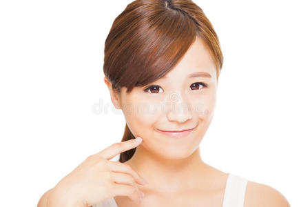 年轻的亚洲女人脸