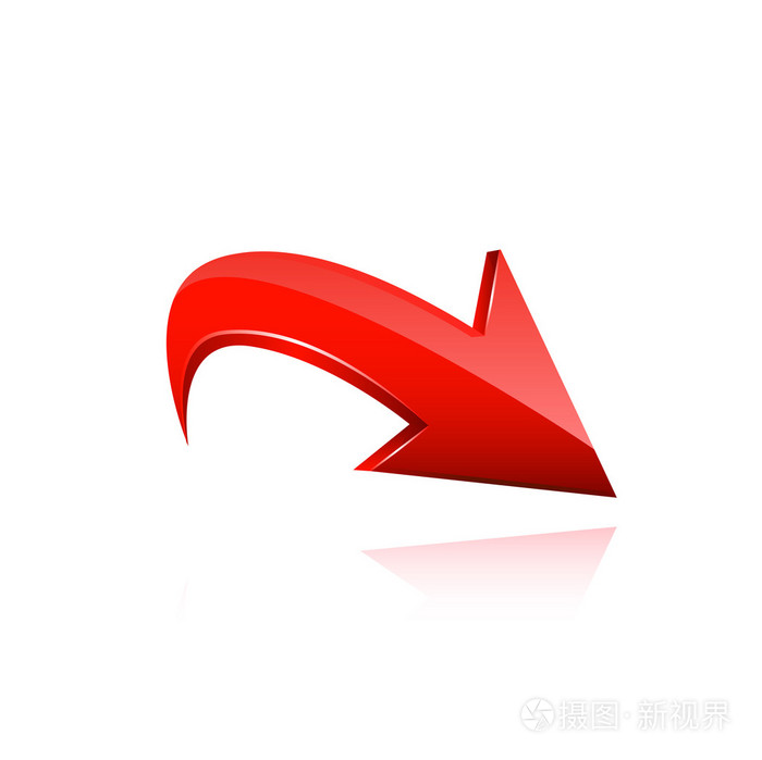 红色箭头.矢量
