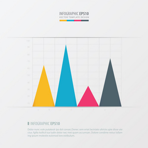 图形和图表设计黄色，蓝色，粉红色的颜色