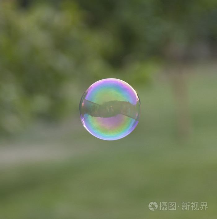 彩虹肥皂泡沫