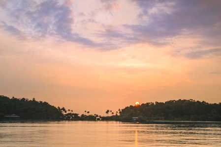 在象岛，象岛，泰国的夕阳日落