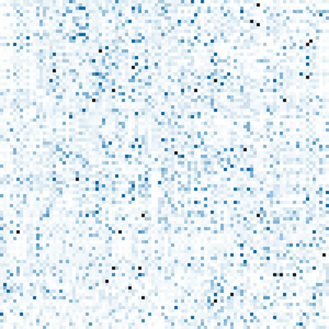 抽象矩阵蓝色和白色像素背景。