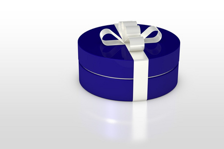 一个蓝色礼品盒