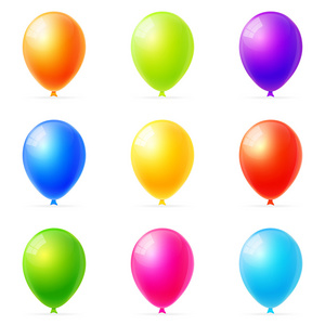彩色气球矢量