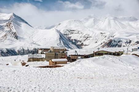 在佐治亚州的 Gudauri 冬季度假胜地