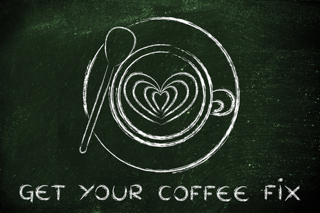 让你的咖啡修复的概念