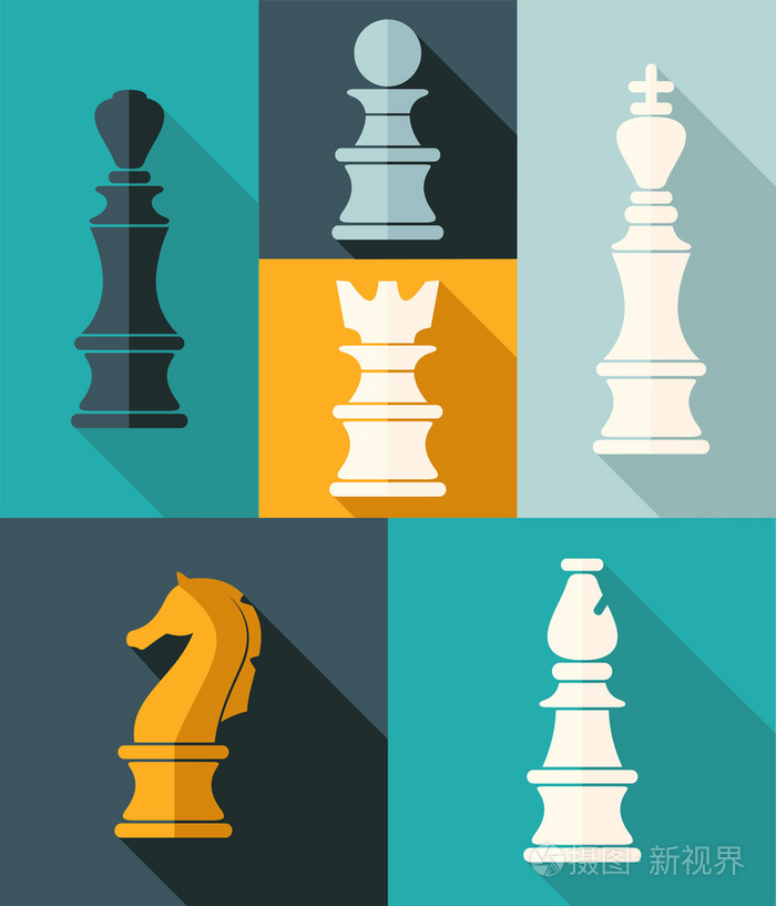 平面设计国际象棋棋子