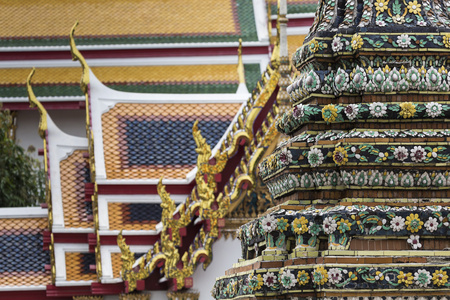 美丽的佛寺，位于泰国曼谷