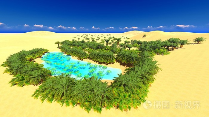 非洲撒哈拉沙漠绿洲