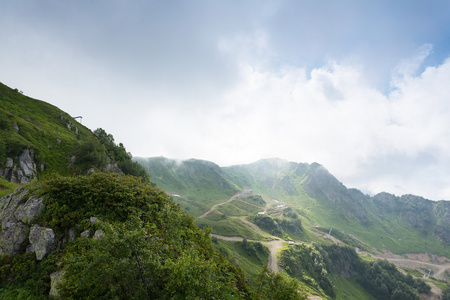 在夏天的山景观日罗莎  德鲁日在红波利亚纳