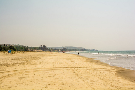 Murudeshwara 寺和印度海滩