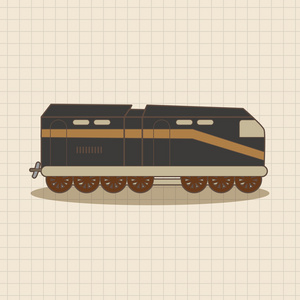 运输火车主题元素矢量，eps 图标元素