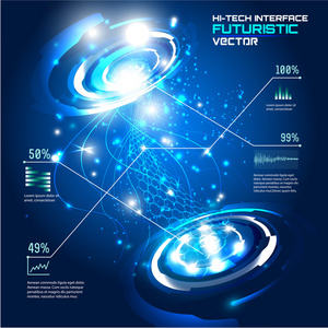 未来派的图形用户界面图片
