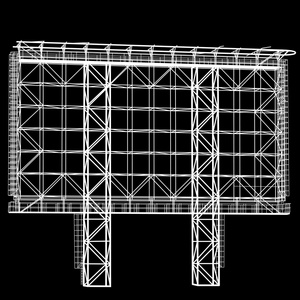 钢结构广告牌的轮廓。矢量图