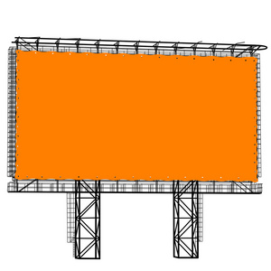 钢结构广告牌的轮廓。矢量图