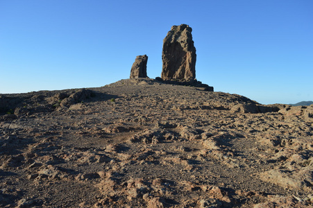 罗克 Nublo。natulal 岩石风景的大加那利岛