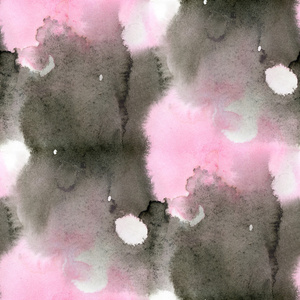 无缝纹理水彩黑色粉红色手工制作背景壁纸