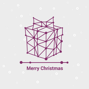 圣诞行极简风格贺卡，美丽高雅的设计 矢量图