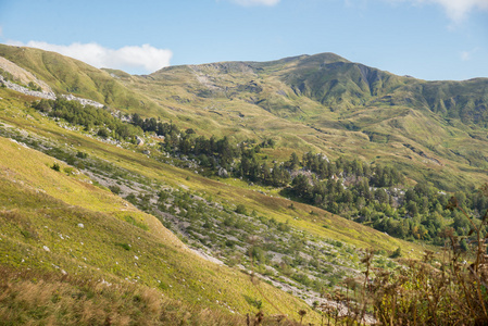 高加索地区自然保护区风景秀丽的群山