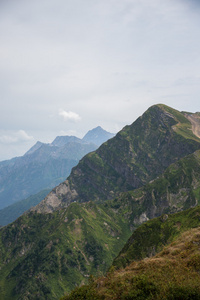 高加索地区自然保护区风景秀丽的群山