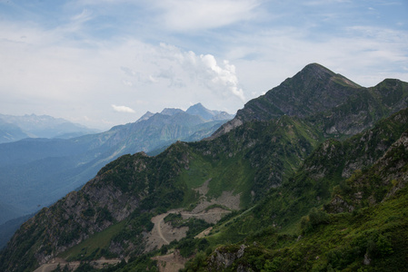 高加索地区自然保护区风景秀丽的群山