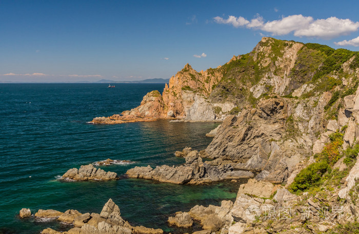 发票合同问题/海岸海底海海洋山太平洋海滩日本的海和悬崖日本的海和