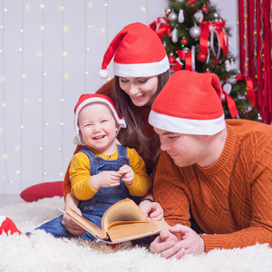 幸福的家庭，读书与圣诞童话
