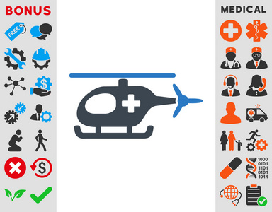 紧急直升机图标图片