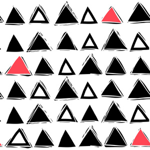无缝抽象图案与三角形