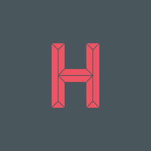 抽象字母 H logo 设计模板