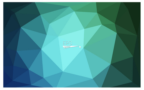 多色的绿色，蓝色几何弄皱了三角低聚折纸样式梯度图图形背景。矢量多边形设计为您的业务的