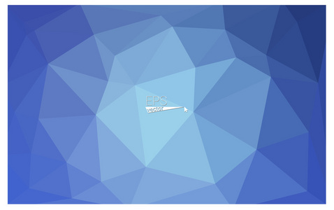 蓝色 几何 皱巴巴 三角 低模折纸样式梯度图图形背景。矢量多边形设计为您的业务的