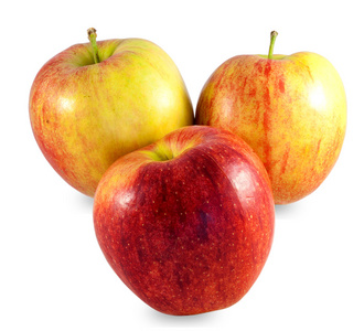 新鲜的红苹果上白色 backckgound 孤立。与剪辑帕特
