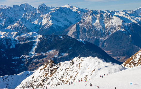 阿尔卑斯山冬季风景
