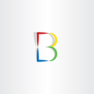 五颜六色的 logo b 字母 b 符号矢量图标