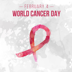 世界癌症日矢量图