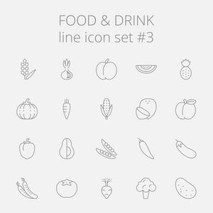 食品和饮料的图标集