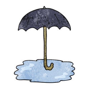 纹理卡通湿的雨伞