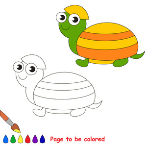 在矢量卡通是彩色龟