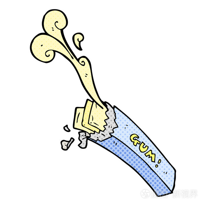 卡通嚼口香糖