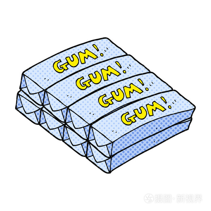 卡通嚼口香糖