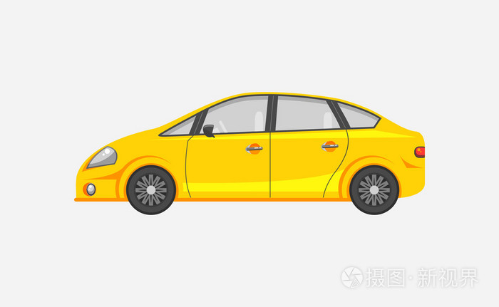 轿车车侧面图