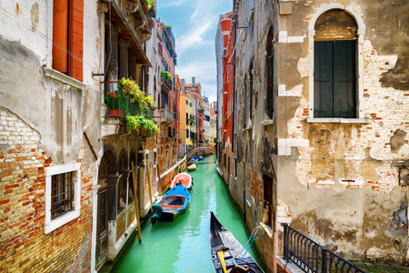 力拓德美国玛丽亚母校多米尼运河，威尼斯，意大利的视图