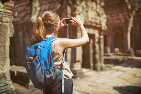 旅游摄影在吴哥，Cambod 圣剑寺