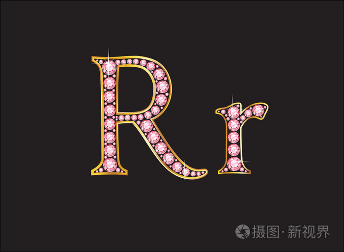rr玫瑰石英宝石黄金频道字体